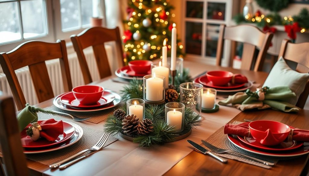 Christmas Table Setting on a Budget