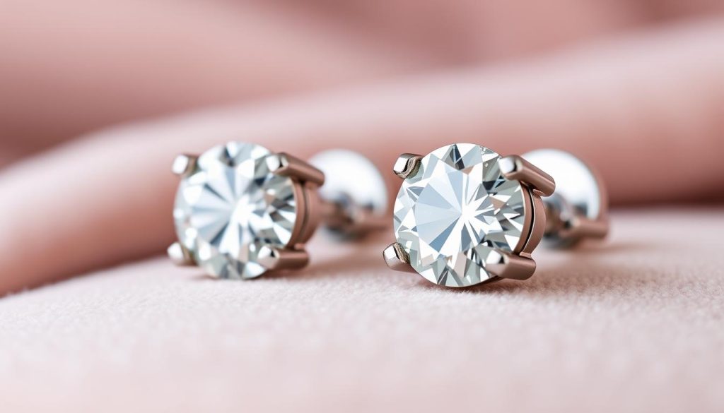 diamond stud earrings