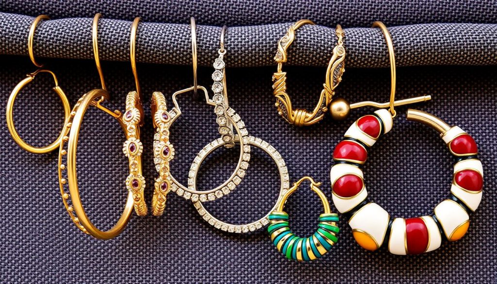 hoop earrings