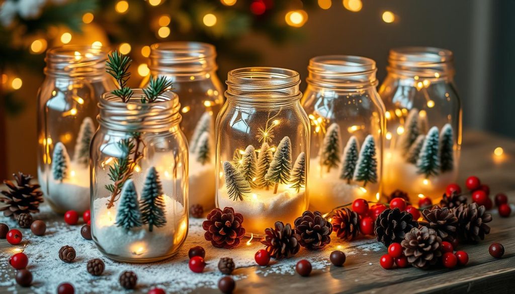 mason jar winter decor